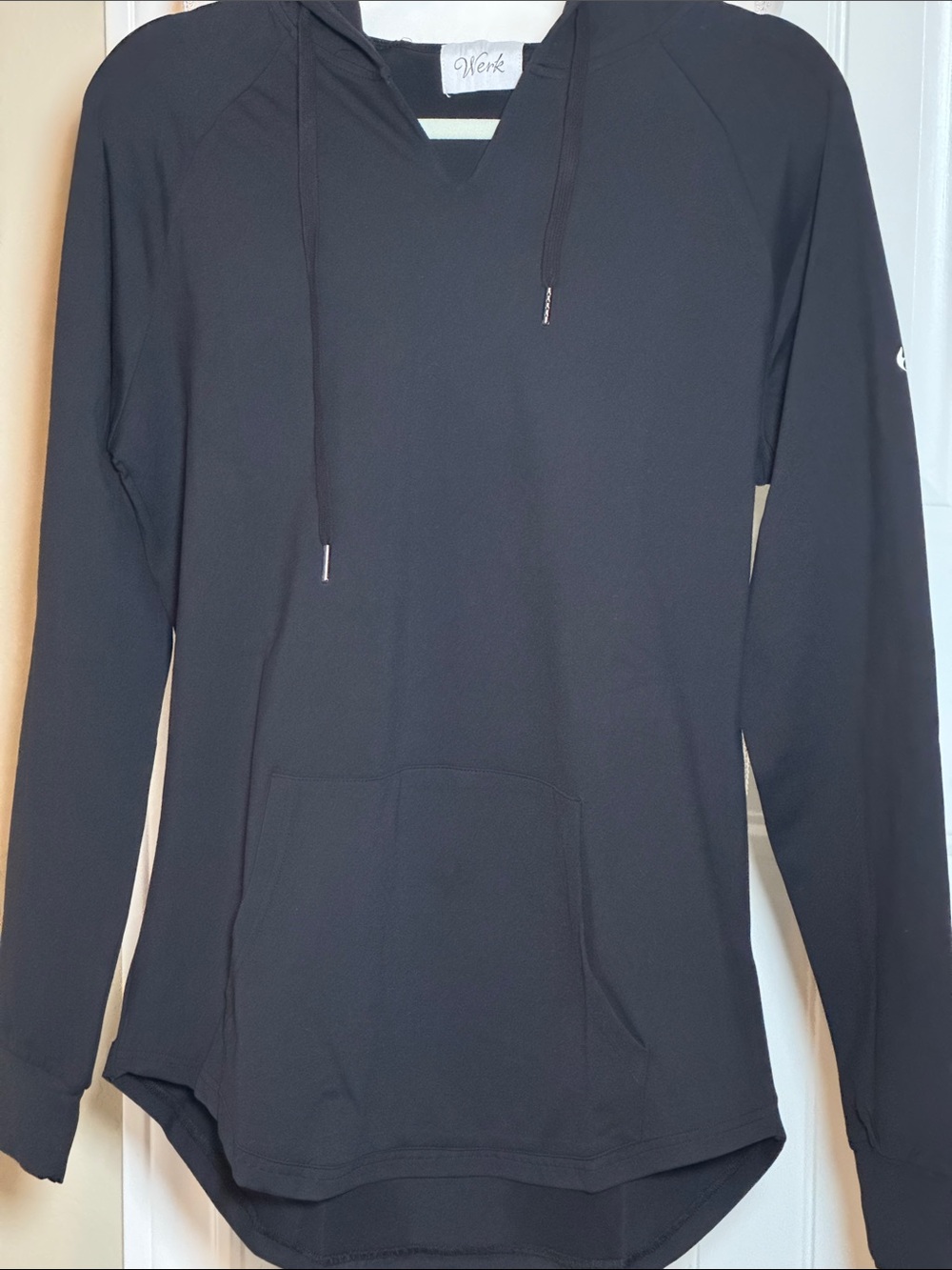 NWOT Werk Black Lightweight Hoodie SZ W M